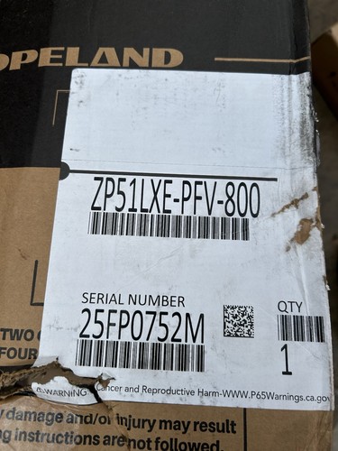 Copeland zp51lxe pfv 800 - copeland, zp51lxe-pfv-800