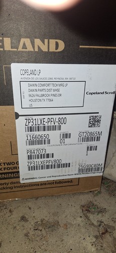 Copeland zp31lxe pfv 800 - copeland, zp31lxe-pfv-800