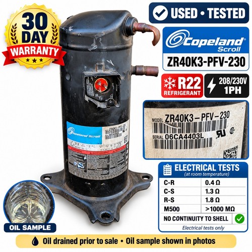 Copeland zr40k3 pfv 230 - copeland, zr40k3-pfv-230